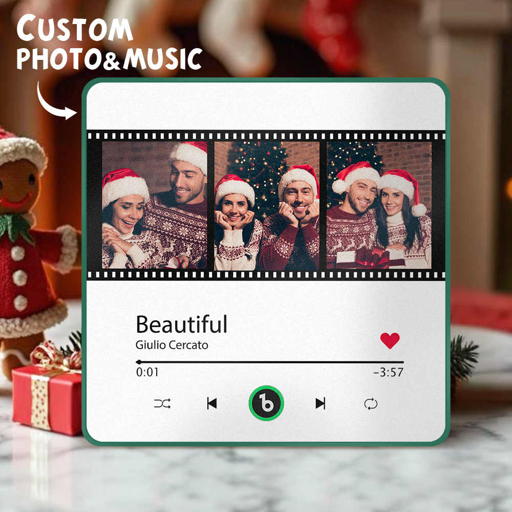 Customized Music Fridge Magnet Personalized Photo Fridge Magnet Can Play Songs and Adjust Volume - 