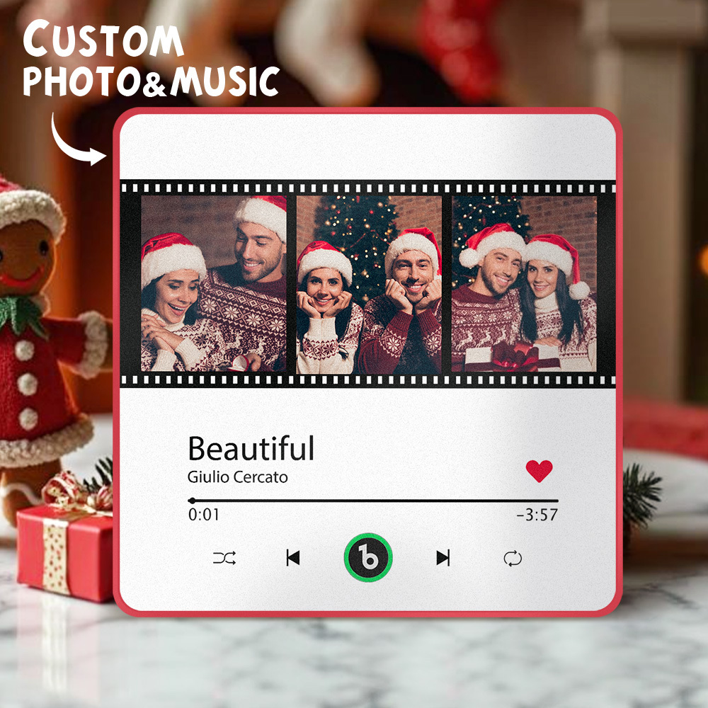 Customized Music Fridge Magnet Personalized Photo Fridge Magnet Can Play Songs and Adjust Volume - 