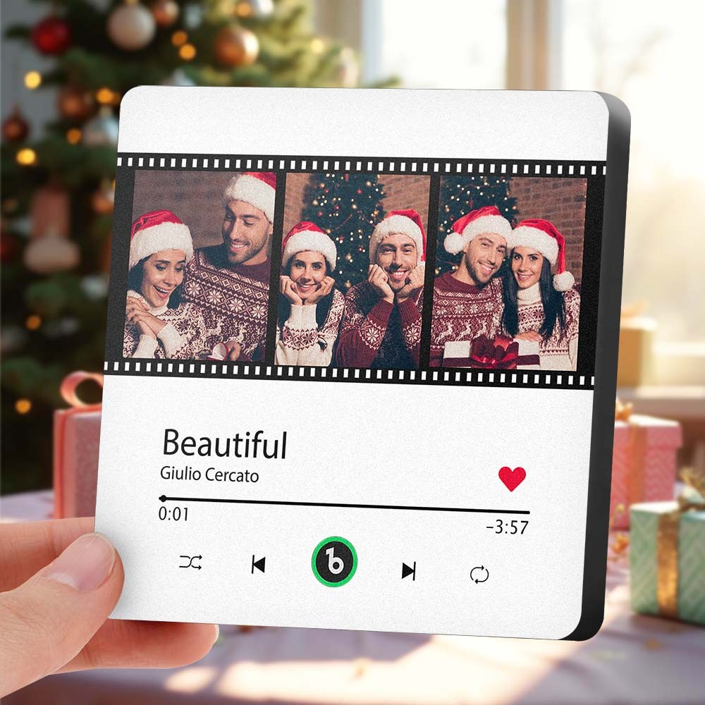 Customized Music Fridge Magnet Personalized Photo Fridge Magnet Can Play Songs and Adjust Volume - 