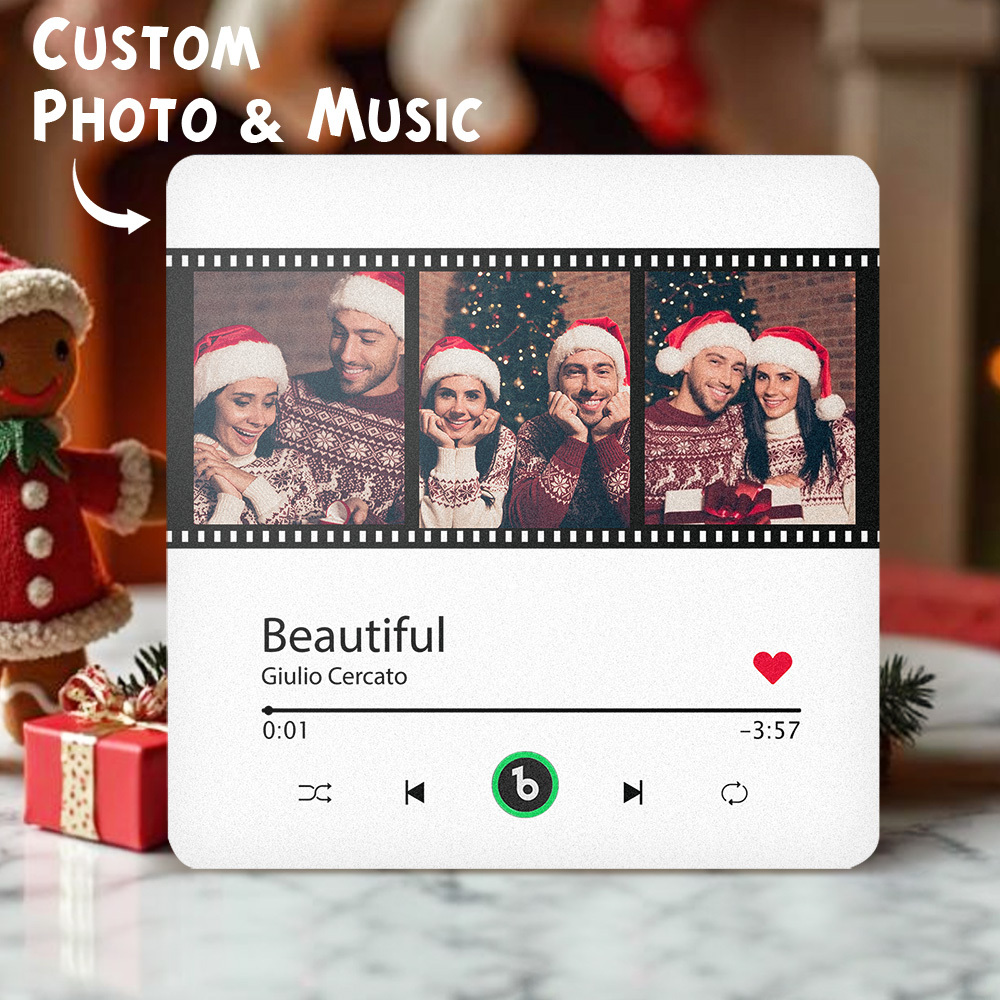 Customized Music Fridge Magnet Personalized Photo Fridge Magnet Can Play Songs and Adjust Volume - 