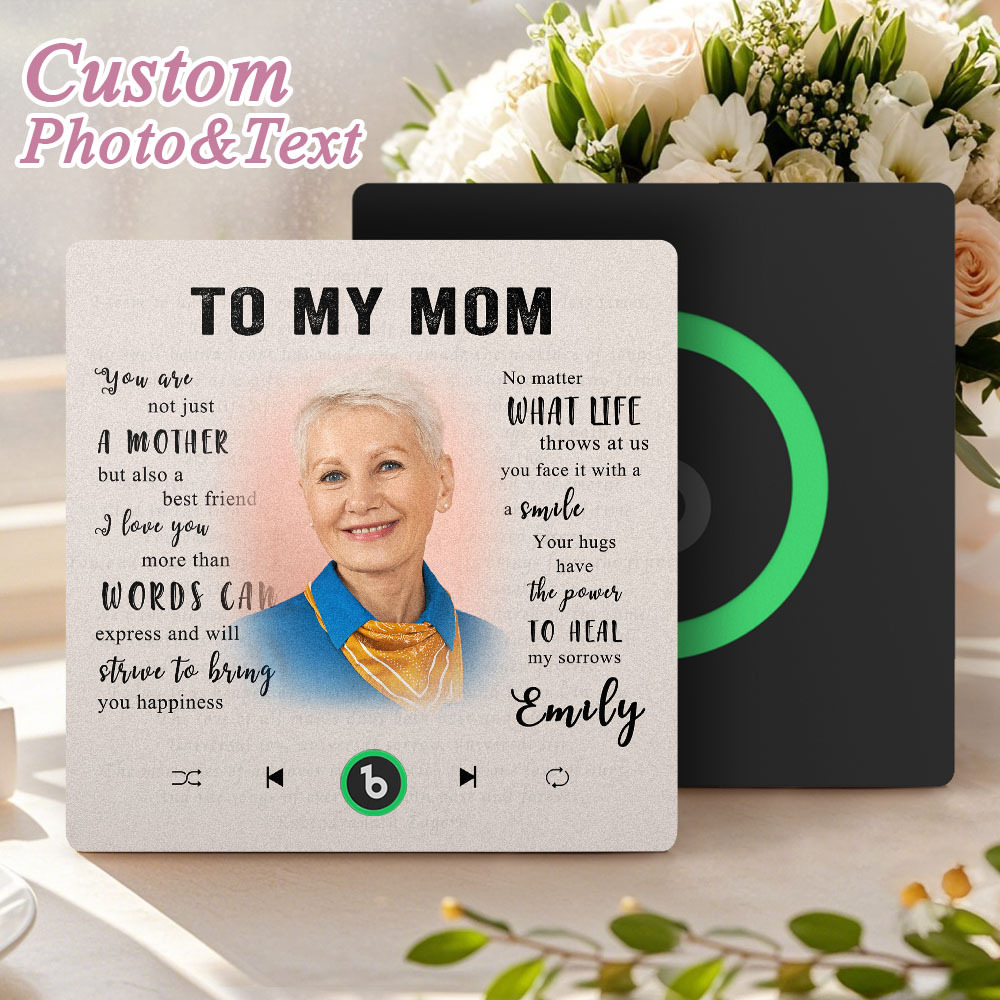 Custom Music Fridge Magnet New 4.0 Upgrade Personalized Photo and Name Music Wall Photo Sticker To My Father/Mother/Friend/Daughter/Son/Wife/Husband - 