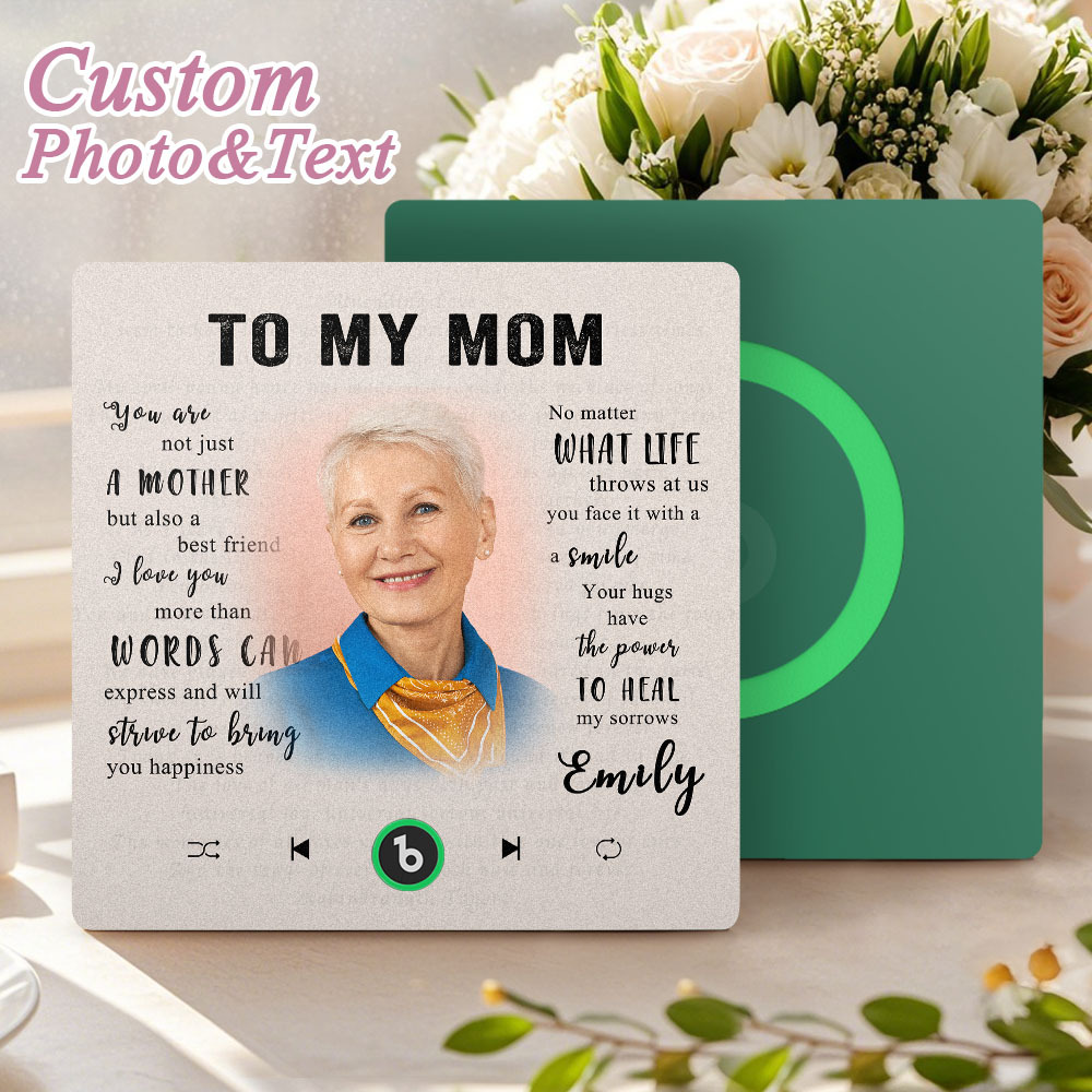 Custom Music Fridge Magnet New 4.0 Upgrade Personalized Photo and Name Music Wall Photo Sticker To My Father/Mother/Friend/Daughter/Son/Wife/Husband - 