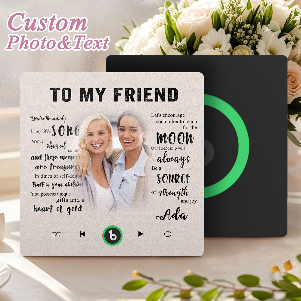 Custom Music Fridge Magnet New 4.0 Upgrade Personalized Photo and Name Music Wall Photo Sticker To My Father/Mother/Friend/Daughter/Son/Wife/Husband - 