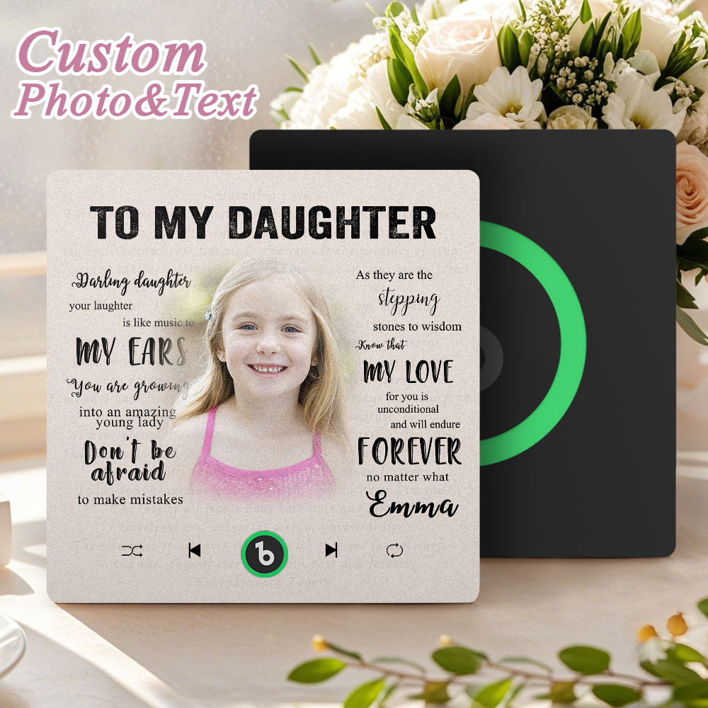 Custom Music Fridge Magnet New 4.0 Upgrade Personalized Photo and Name Music Wall Photo Sticker To My Father/Mother/Friend/Daughter/Son/Wife/Husband - 