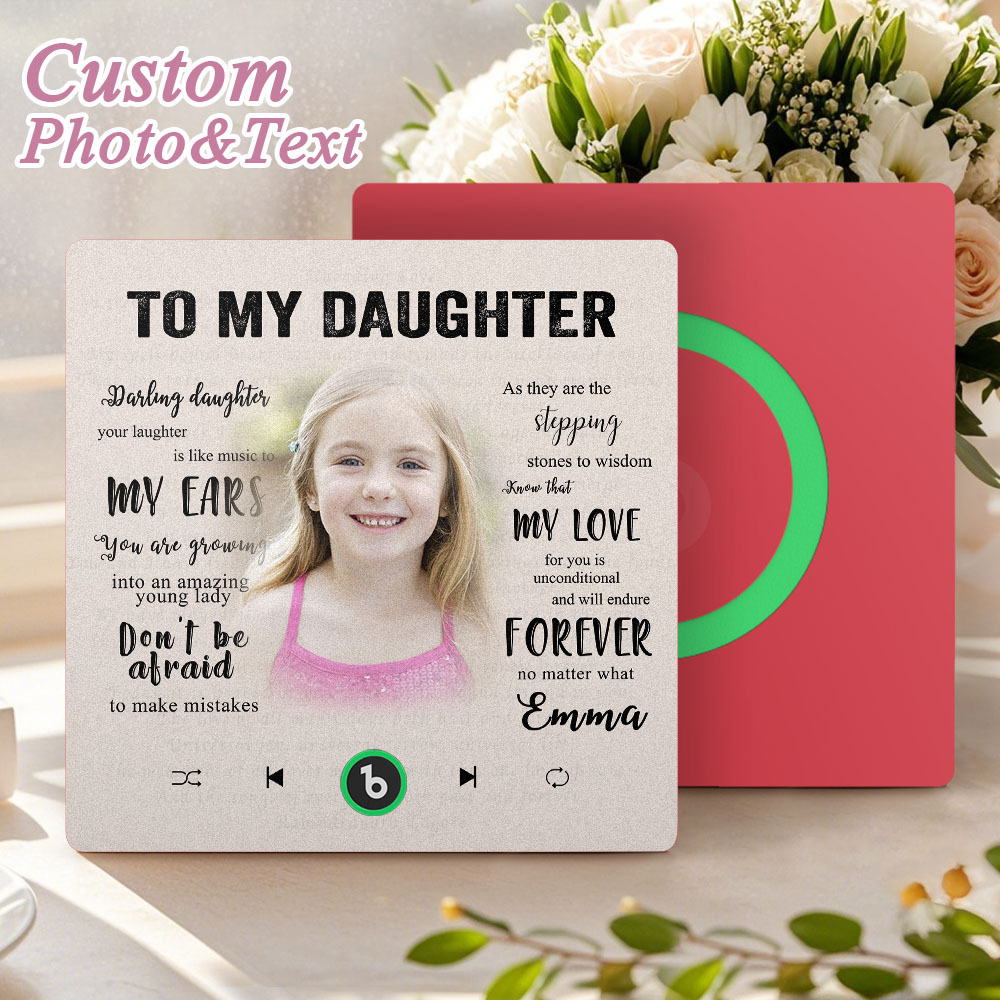 Custom Music Fridge Magnet New 4.0 Upgrade Personalized Photo and Name Music Wall Photo Sticker To My Father/Mother/Friend/Daughter/Son/Wife/Husband - 