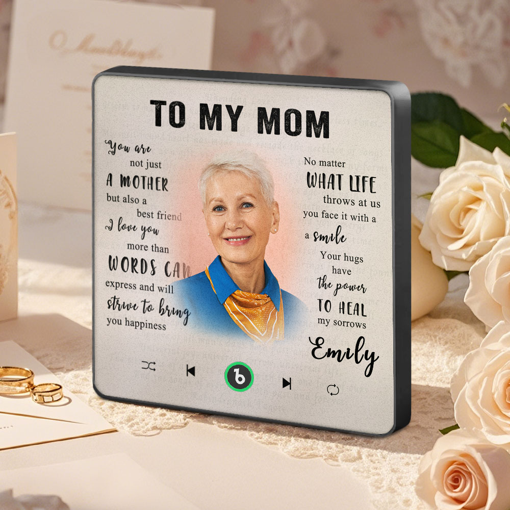 Custom Music Fridge Magnet New 4.0 Upgrade Personalized Photo and Name Music Wall Photo Sticker To My Father/Mother/Friend/Daughter/Son/Wife/Husband - 