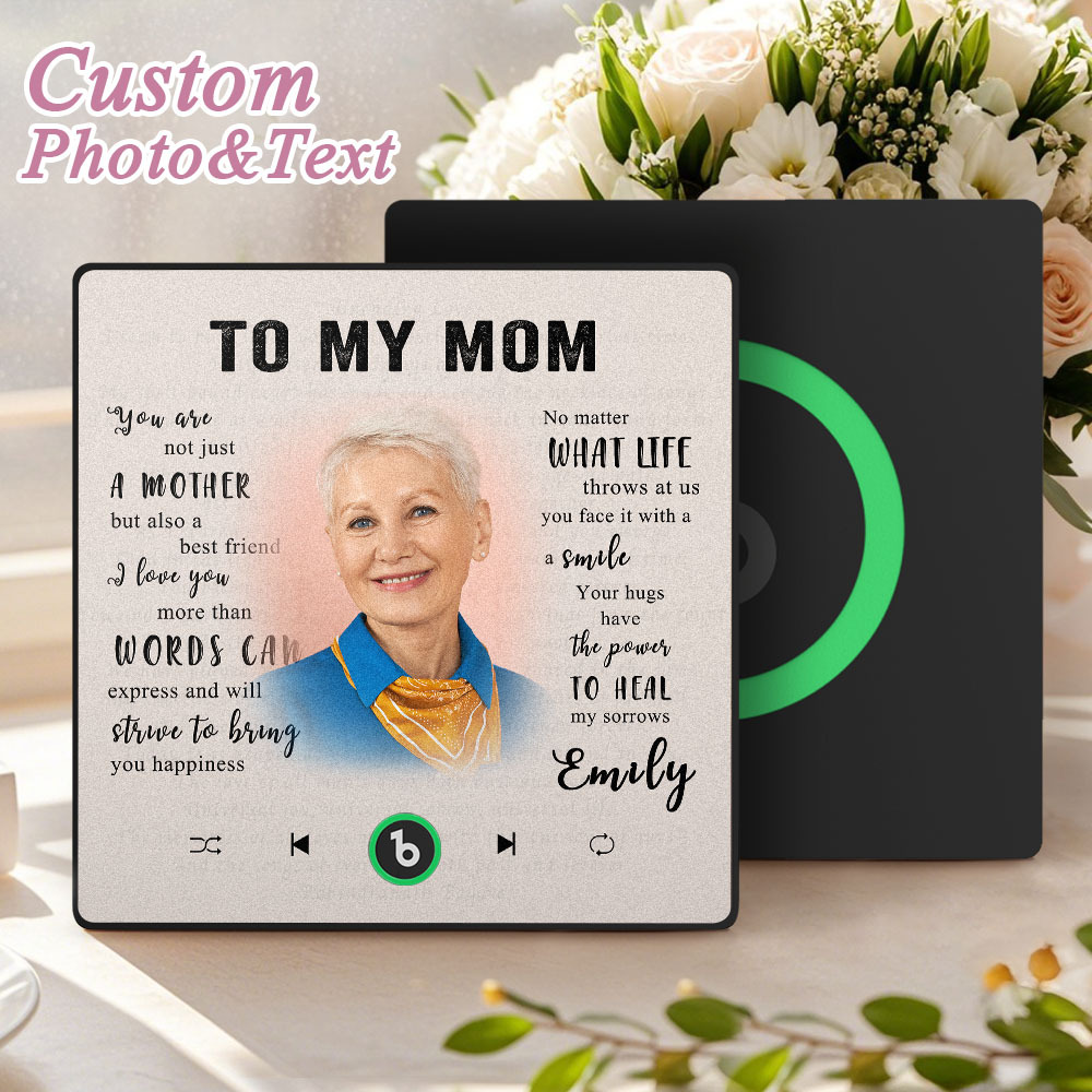 Custom Music Fridge Magnet New 4.0 Upgrade Personalized Photo and Name Music Wall Photo Sticker To My Father/Mother/Friend/Daughter/Son/Wife/Husband - 