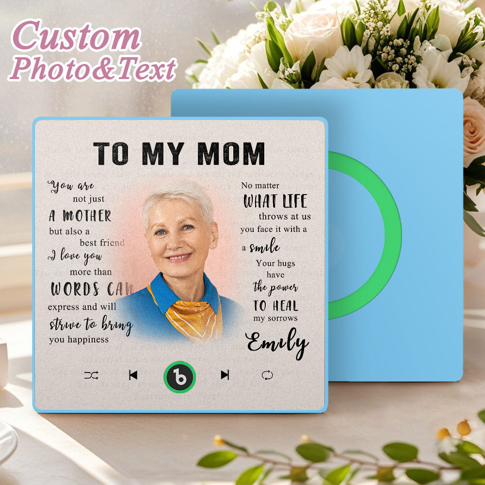 Custom Music Fridge Magnet New 4.0 Upgrade Personalized Photo and Name Music Wall Photo Sticker To My Father/Mother/Friend/Daughter/Son/Wife/Husband - 