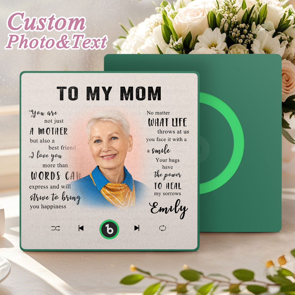 Custom Music Fridge Magnet New 4.0 Upgrade Personalized Photo and Name Music Wall Photo Sticker To My Father/Mother/Friend/Daughter/Son/Wife/Husband - 