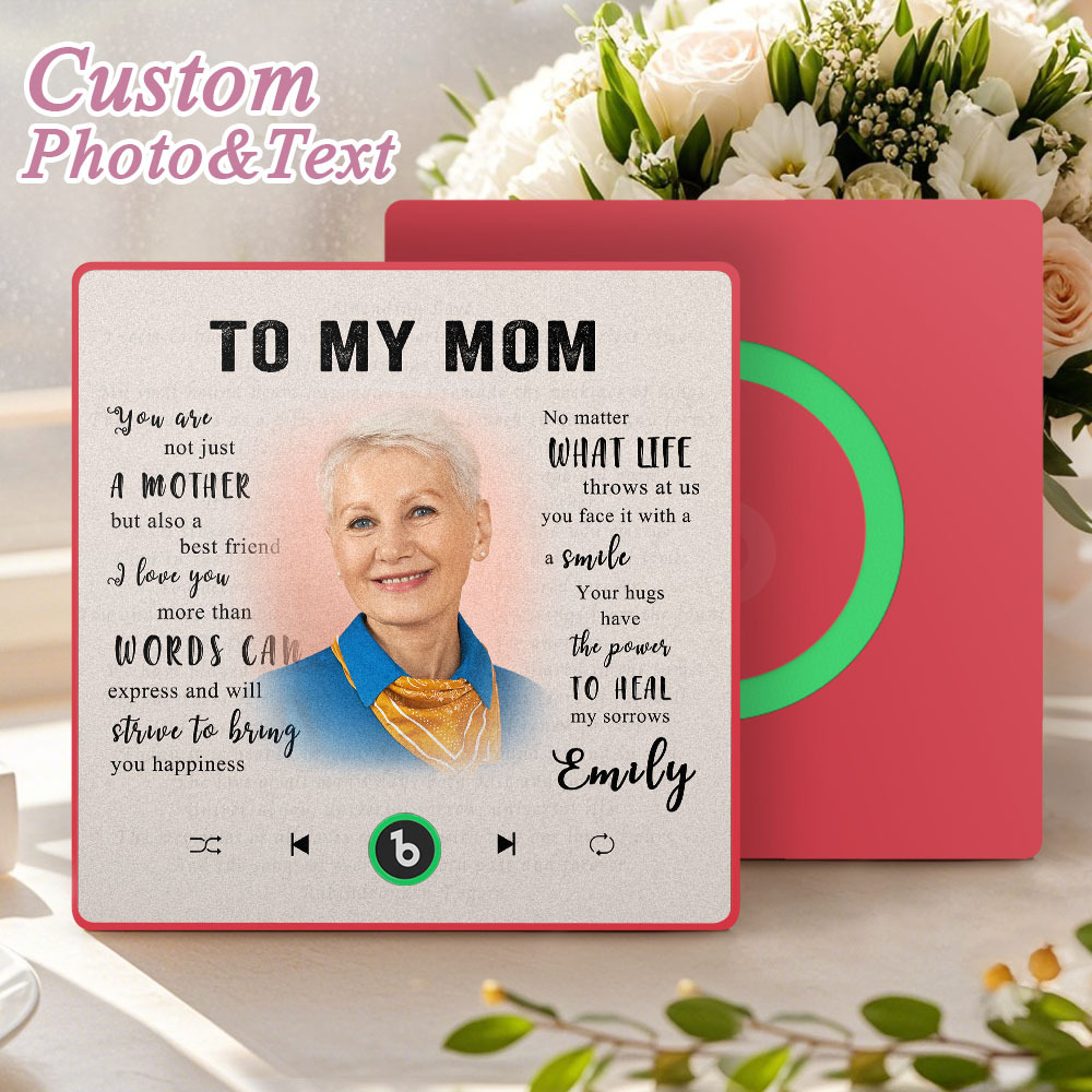 Custom Music Fridge Magnet New 4.0 Upgrade Personalized Photo and Name Music Wall Photo Sticker To My Father/Mother/Friend/Daughter/Son/Wife/Husband - 