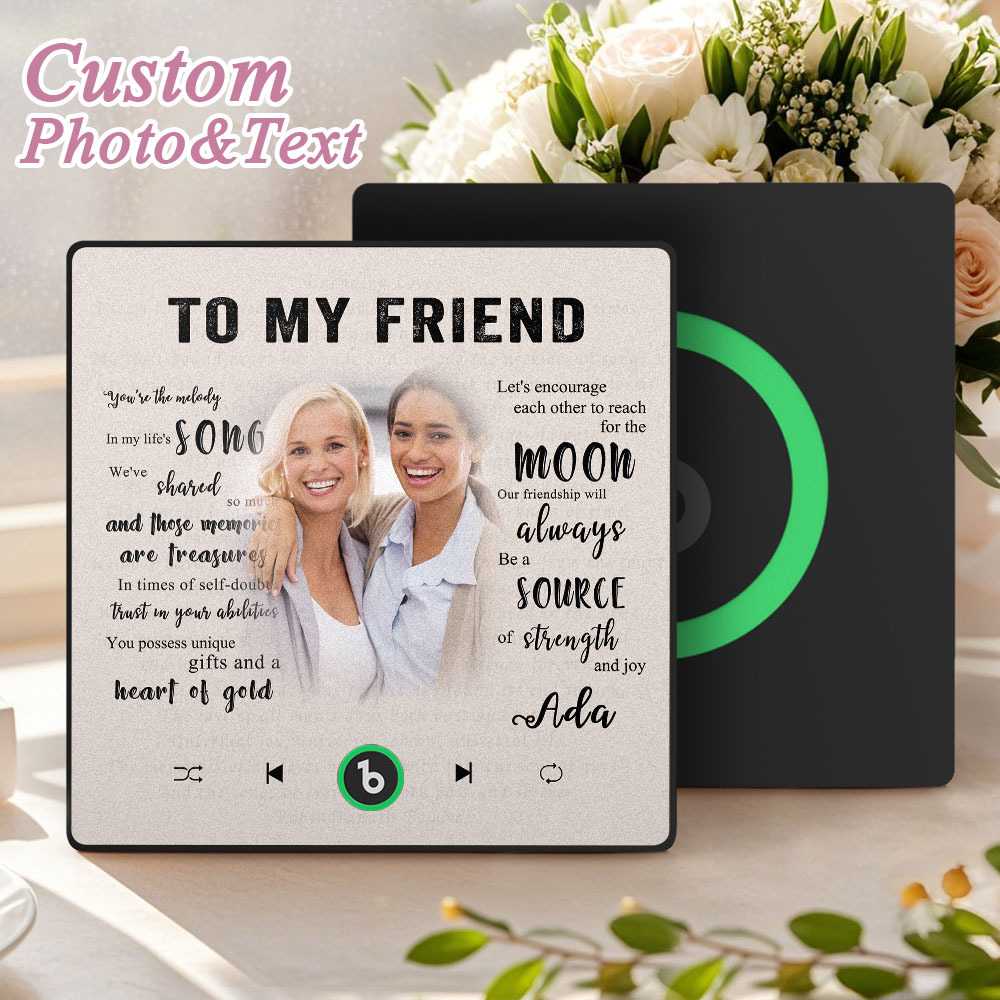 Custom Music Fridge Magnet New 4.0 Upgrade Personalized Photo and Name Music Wall Photo Sticker To My Father/Mother/Friend/Daughter/Son/Wife/Husband - 