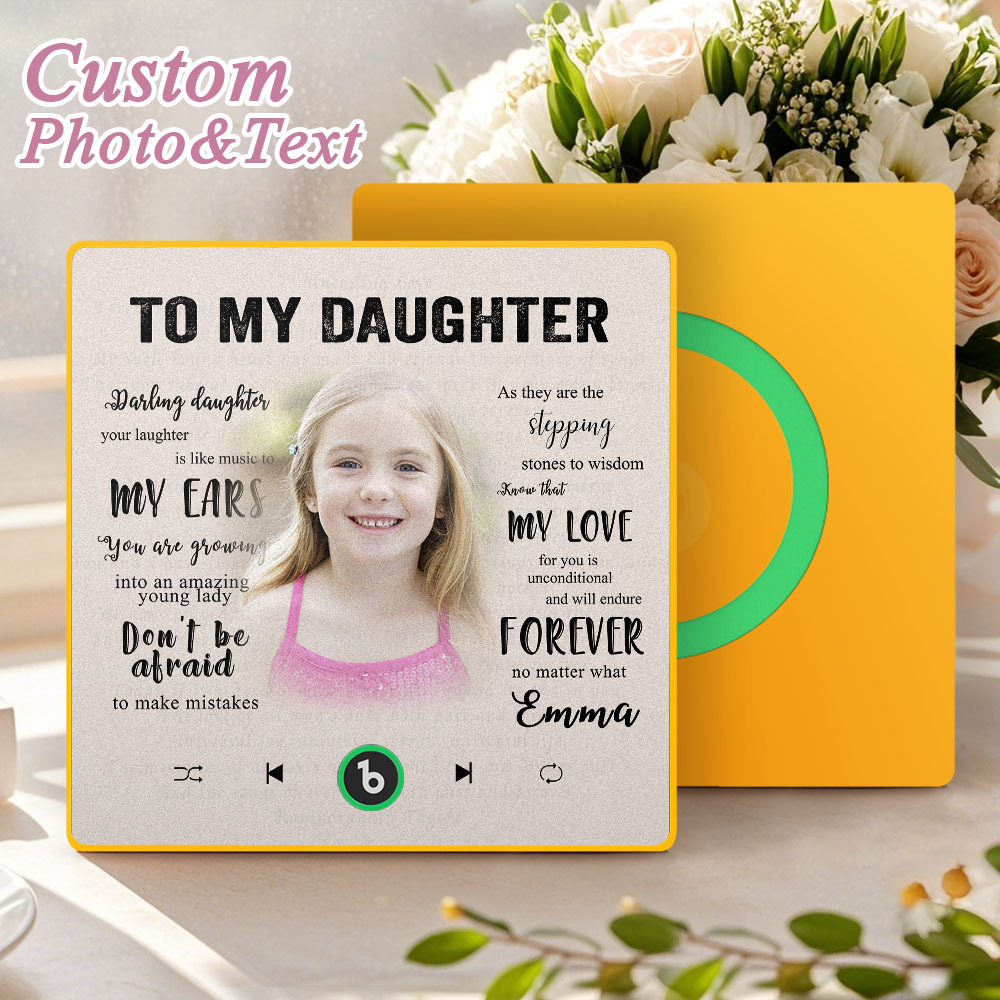 Custom Music Fridge Magnet New 4.0 Upgrade Personalized Photo and Name Music Wall Photo Sticker To My Father/Mother/Friend/Daughter/Son/Wife/Husband - 