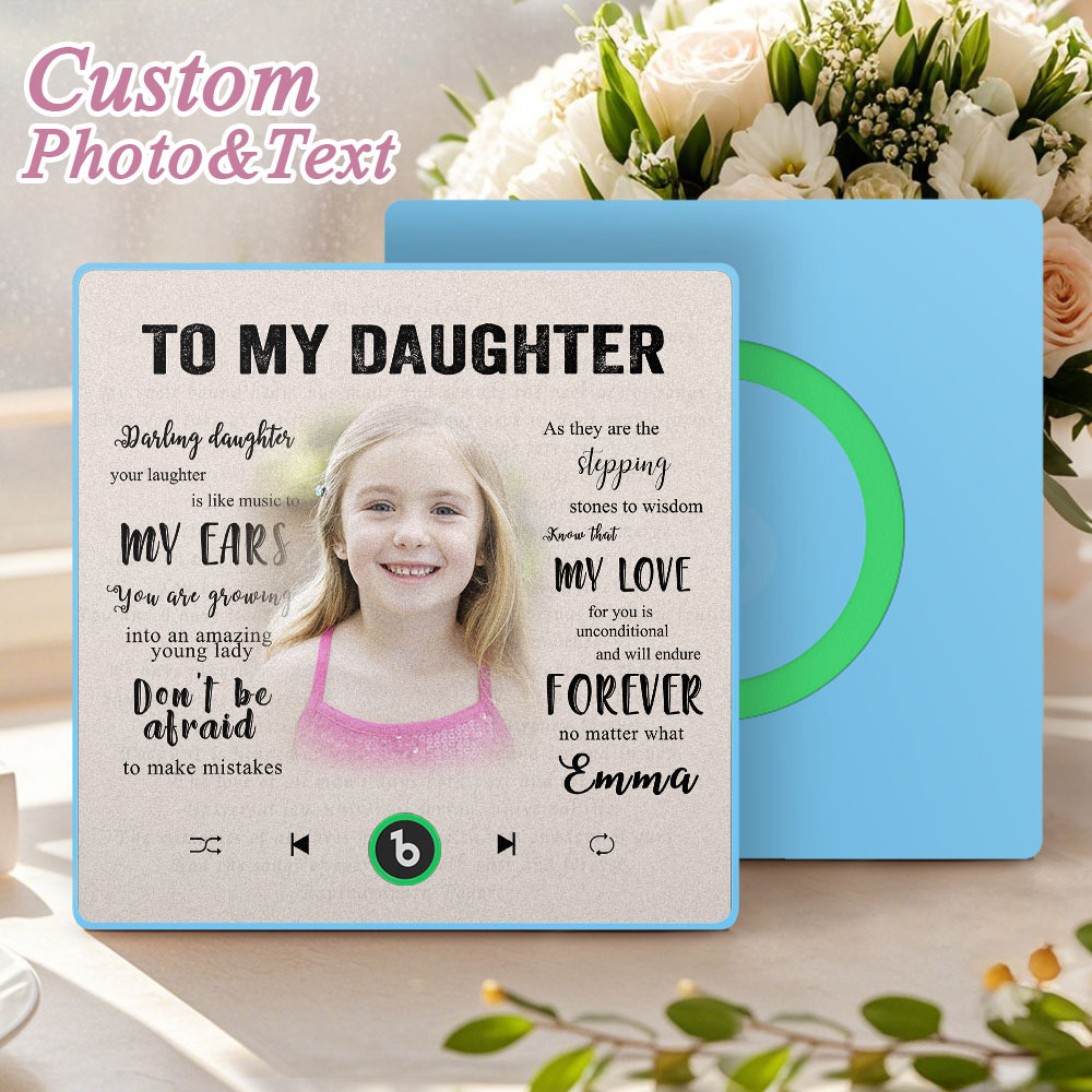 Custom Music Fridge Magnet New 4.0 Upgrade Personalized Photo and Name Music Wall Photo Sticker To My Father/Mother/Friend/Daughter/Son/Wife/Husband - 