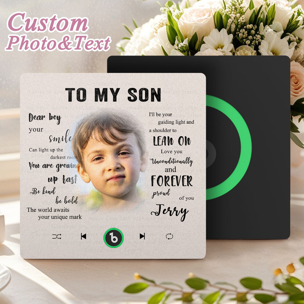 Custom Music Fridge Magnet New 4.0 Upgrade Personalized Photo and Name Music Wall Photo Sticker To My Father/Mother/Friend/Daughter/Son/Wife/Husband - 