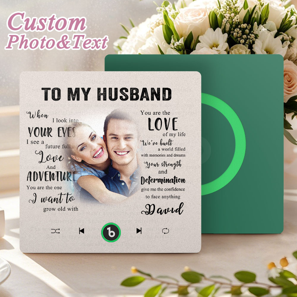 Custom Music Fridge Magnet New 4.0 Upgrade Personalized Photo and Name Music Wall Photo Sticker To My Father/Mother/Friend/Daughter/Son/Wife/Husband - 