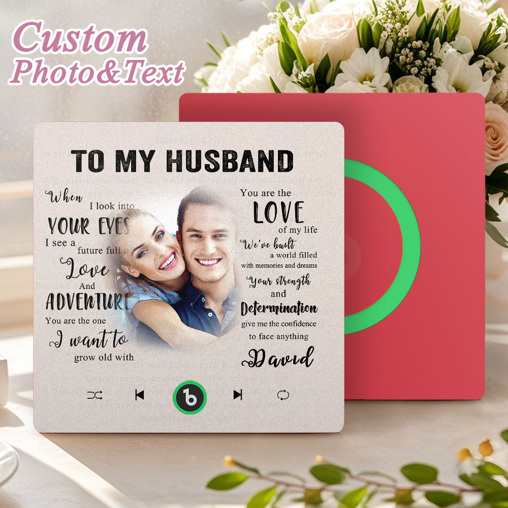 Custom Music Fridge Magnet New 4.0 Upgrade Personalized Photo and Name Music Wall Photo Sticker To My Father/Mother/Friend/Daughter/Son/Wife/Husband - 