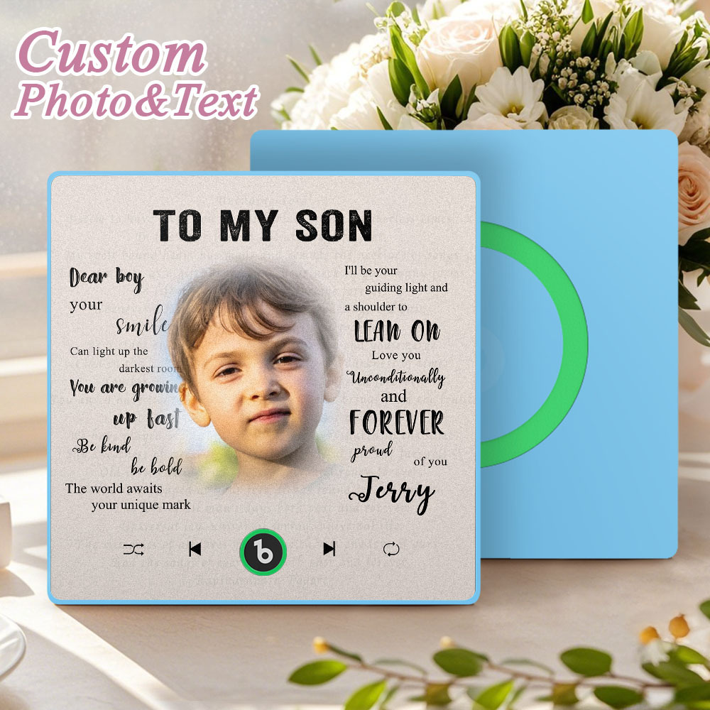 Custom Music Fridge Magnet New 4.0 Upgrade Personalized Photo and Name Music Wall Photo Sticker To My Father/Mother/Friend/Daughter/Son/Wife/Husband - 