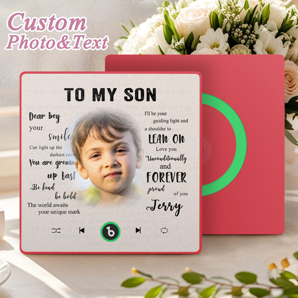 Custom Music Fridge Magnet New 4.0 Upgrade Personalized Photo and Name Music Wall Photo Sticker To My Father/Mother/Friend/Daughter/Son/Wife/Husband - 