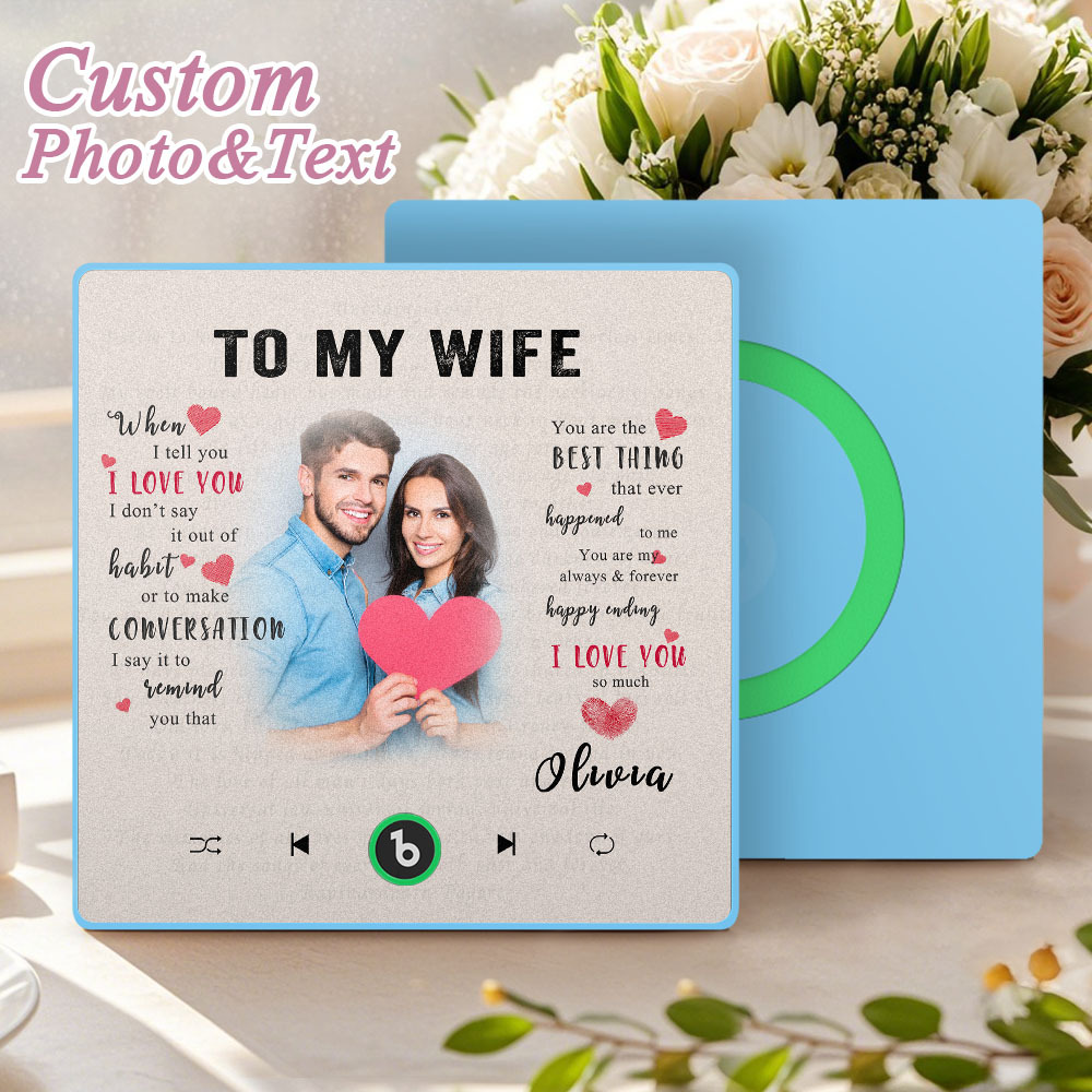 Custom Music Fridge Magnet New 4.0 Upgrade Personalized Photo and Name Music Wall Photo Sticker To My Father/Mother/Friend/Daughter/Son/Wife/Husband - 