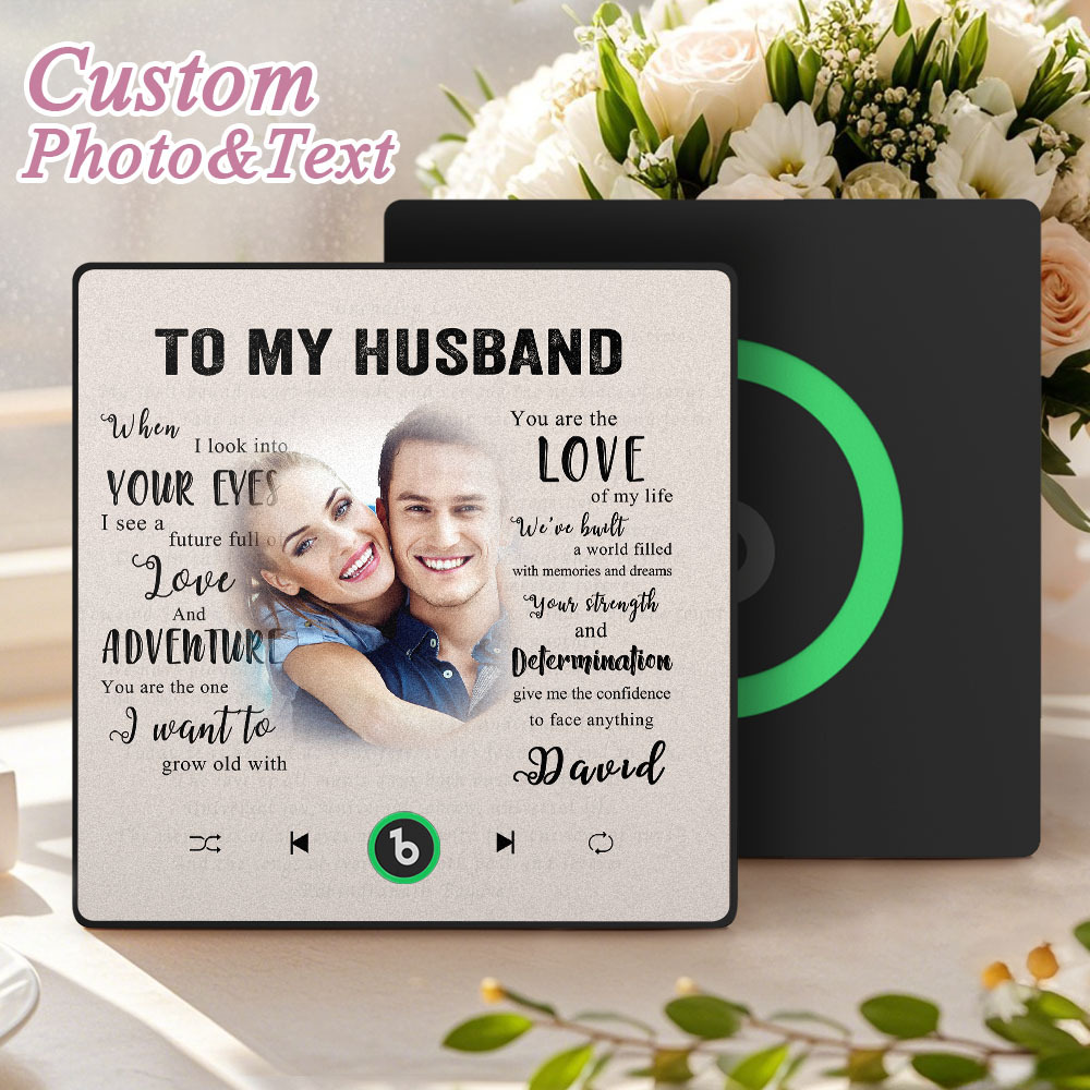 Custom Music Fridge Magnet New 4.0 Upgrade Personalized Photo and Name Music Wall Photo Sticker To My Father/Mother/Friend/Daughter/Son/Wife/Husband - 