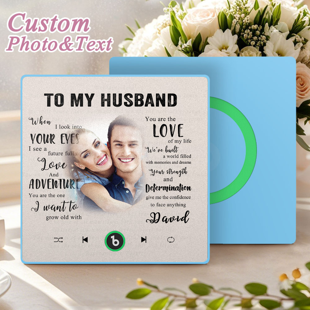 Custom Music Fridge Magnet New 4.0 Upgrade Personalized Photo and Name Music Wall Photo Sticker To My Father/Mother/Friend/Daughter/Son/Wife/Husband - 