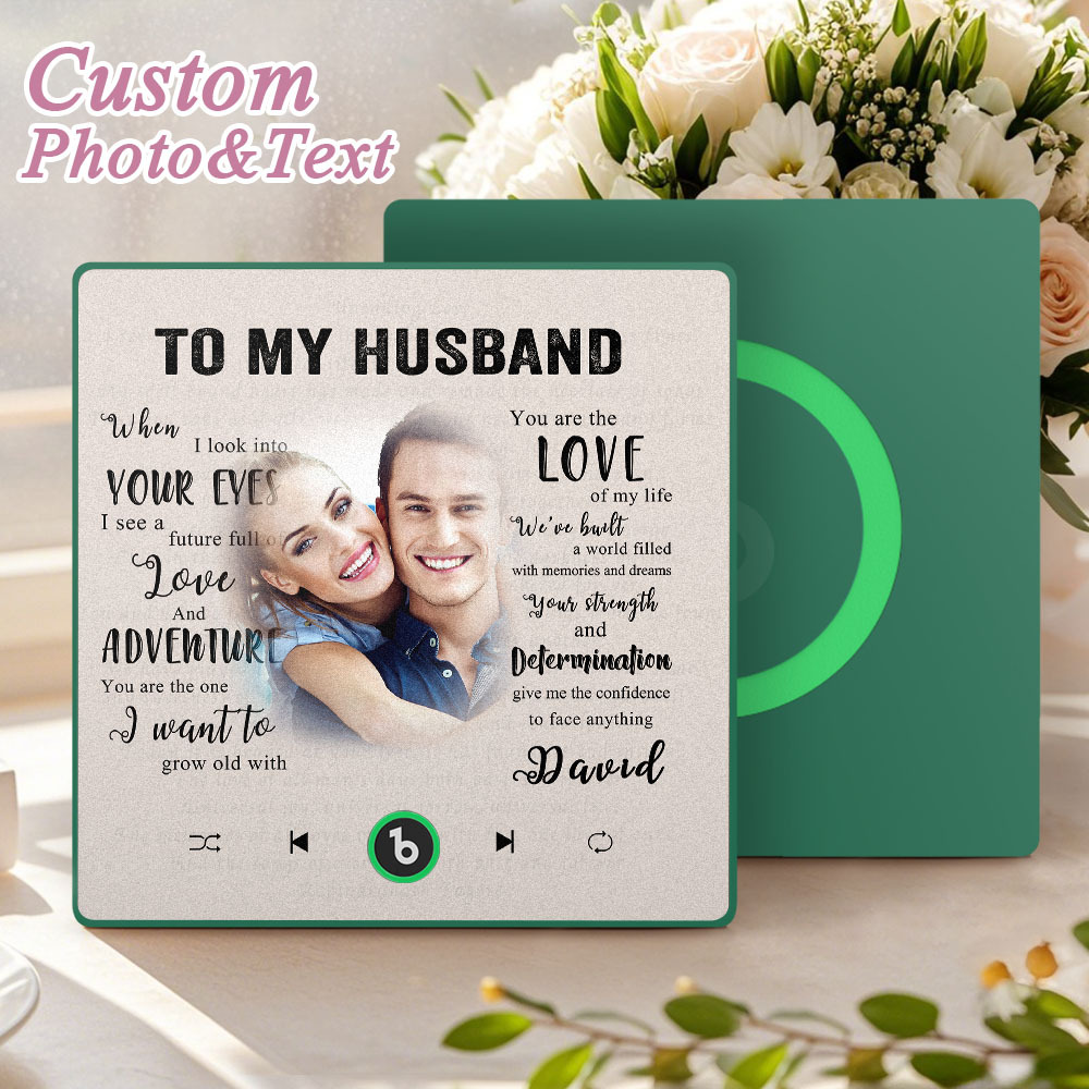 Custom Music Fridge Magnet New 4.0 Upgrade Personalized Photo and Name Music Wall Photo Sticker To My Father/Mother/Friend/Daughter/Son/Wife/Husband - 