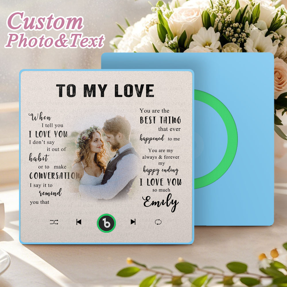 Custom Music Fridge Magnet New 4.0 Upgrade Personalized Photo and Name Music Wall Photo Sticker To My Father/Mother/Friend/Daughter/Son/Wife/Husband - 