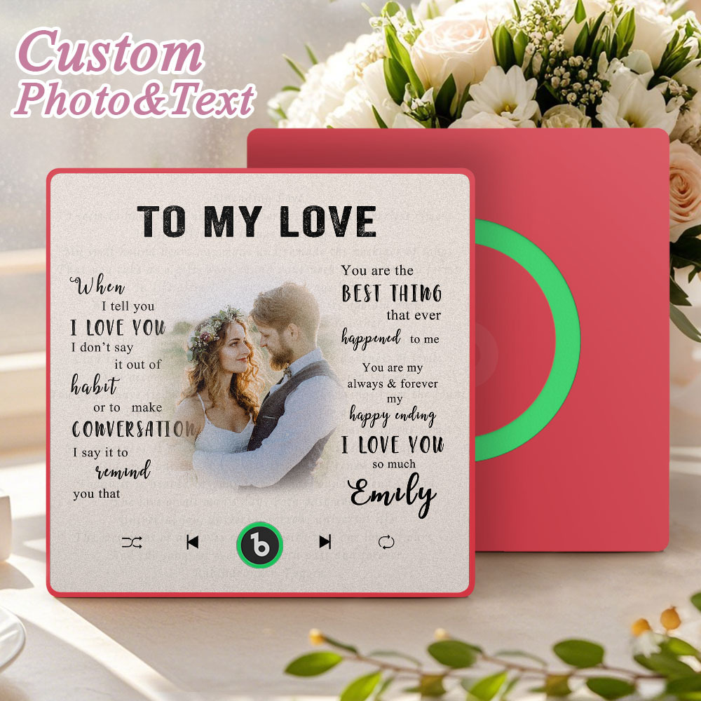 Custom Music Fridge Magnet New 4.0 Upgrade Personalized Photo and Name Music Wall Photo Sticker To My Father/Mother/Friend/Daughter/Son/Wife/Husband - 