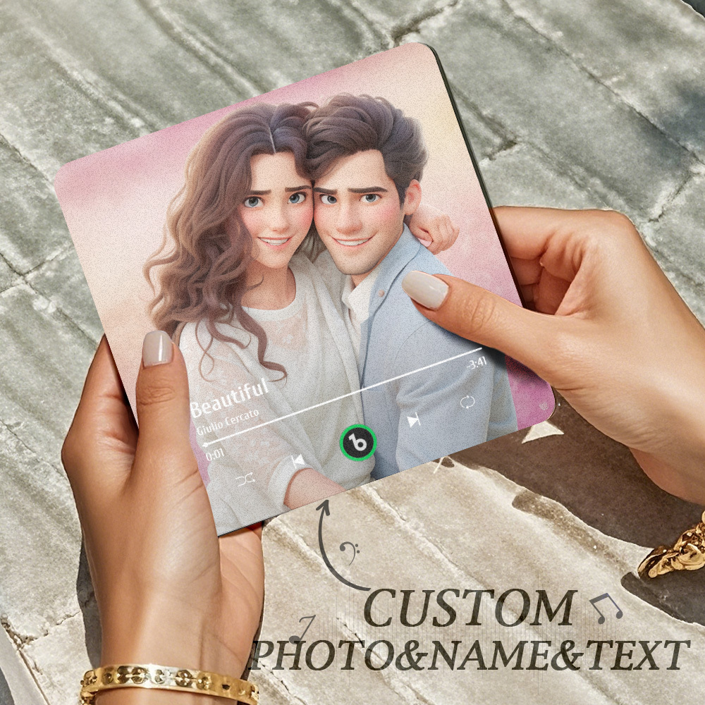 Custom Cartoon Couple Refrigerator Magnet Stickers Gifts for Her