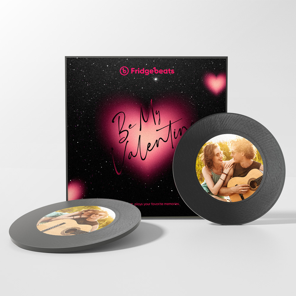 Custom Music and Photo Fridge Magnet NFC Fridge Magnets Valentine's Day Gifts Starry Night - myphotowallet