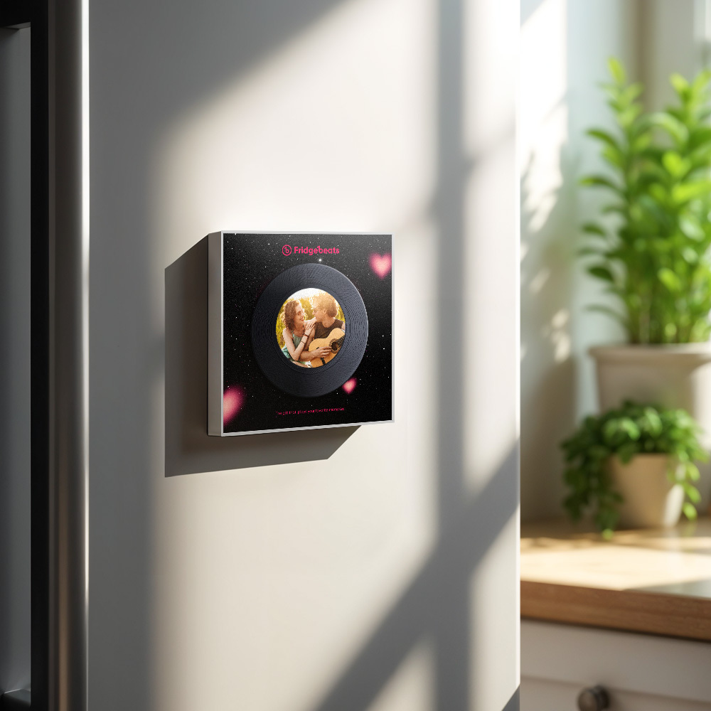 Custom Music and Photo Fridge Magnet NFC Fridge Magnets Valentine's Day Gifts Starry Night - myphotowallet
