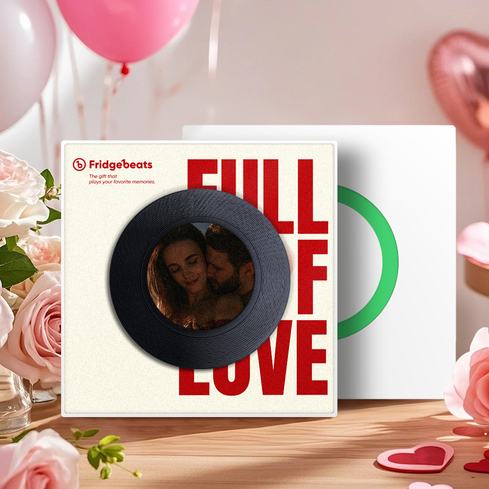 Custom Music and Photo Fridge Magnet NFC Song Fridge Magnets Gifts for Couple Full of Love - Get Photo Blanket