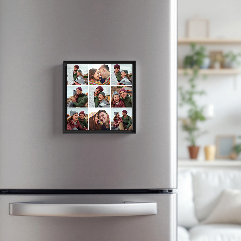 New 5.0 Upgrade Custom Music Fridge Magnet Personalized 9 Photo Can Play Songs and Adjust Volume Supports 1-6 Songs Valentine's Day Gifts - 