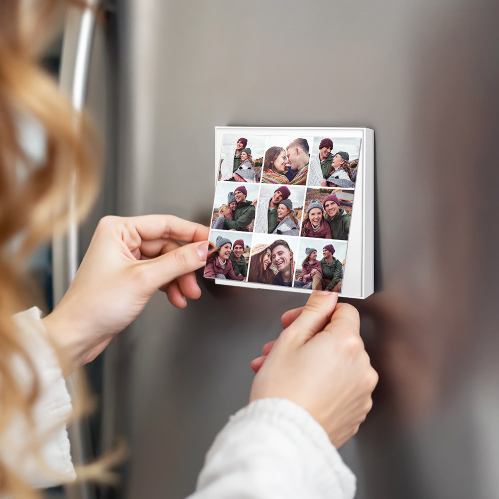 New 5.0 Upgrade Custom Music Fridge Magnet Personalized 9 Photo Can Play Songs and Adjust Volume Supports 1-6 Songs Valentine's Day Gifts - 