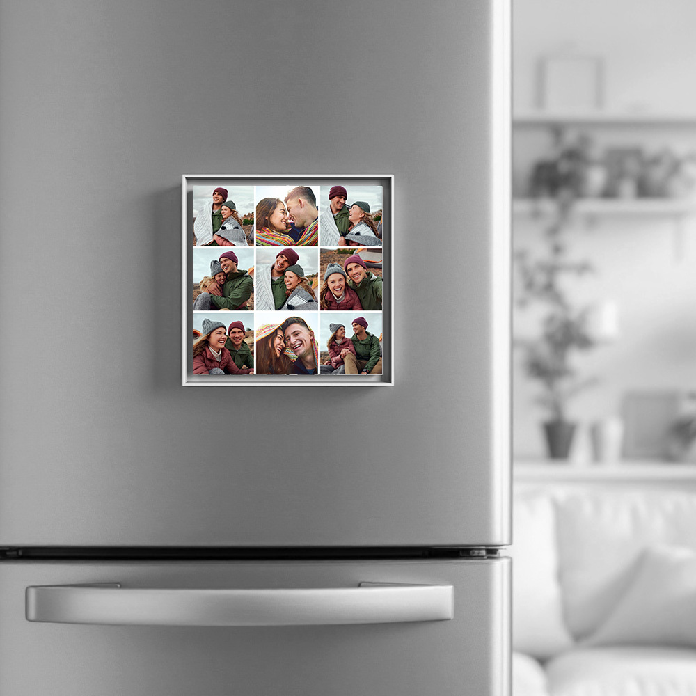 New 5.0 Upgrade Custom Music Fridge Magnet Personalized 9 Photo Can Play Songs and Adjust Volume Supports 1-6 Songs Valentine's Day Gifts - 