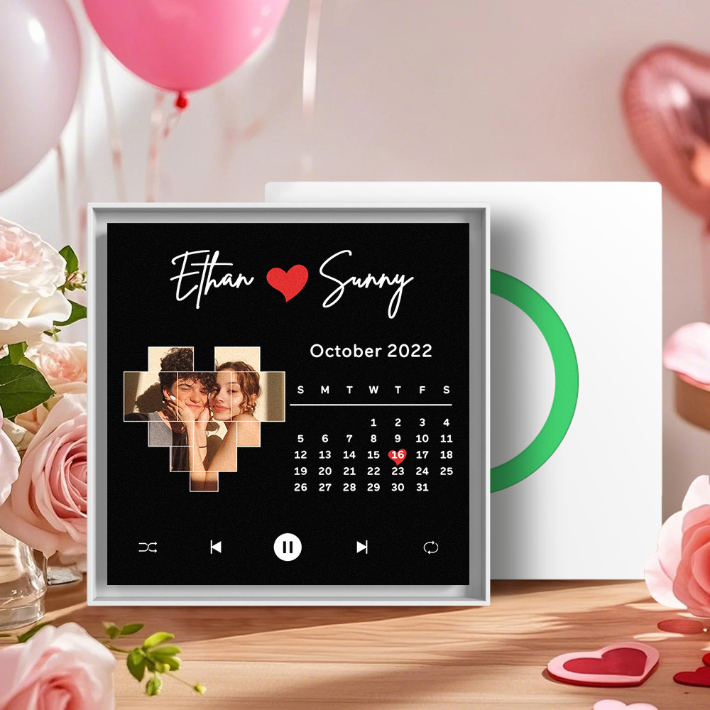 Custom Music Fridge Magnet New 5.0 Upgrade Supports 1-6 Songs Can Play Songs and Adjust Volume Anniversary Calendar Gifts - 