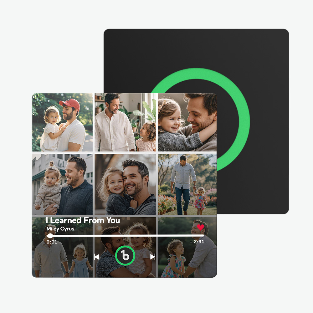 Custom Music Fridge Magnet and Photo with Colorful Frame Music Wall Photo Sticker Music Movement That Can Be Played Gift for Couple New 4.0 Upgrade Gift for Father - 