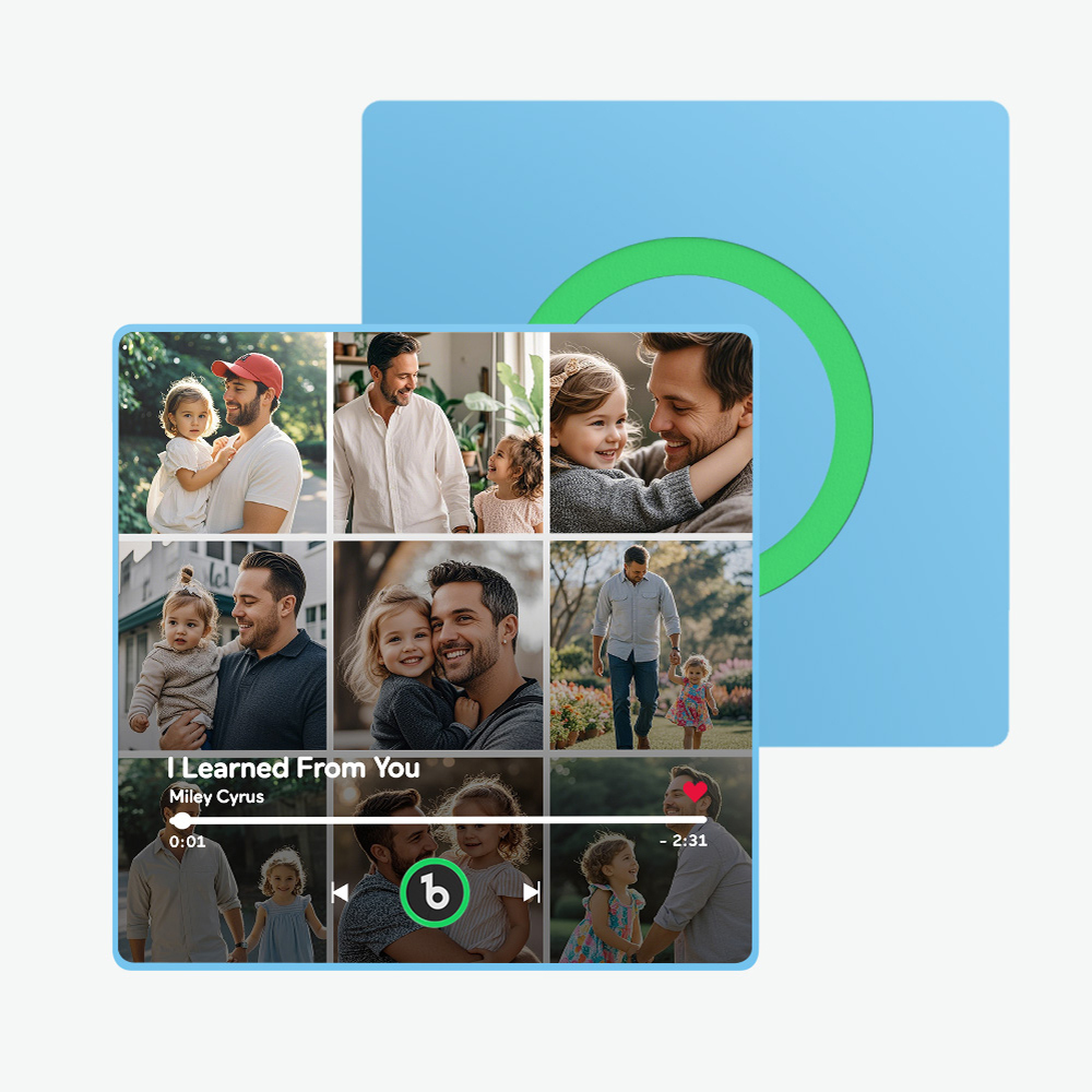 Custom Music Fridge Magnet and Photo with Colorful Frame Music Wall Photo Sticker Music Movement That Can Be Played Gift for Couple New 4.0 Upgrade Gift for Father - 