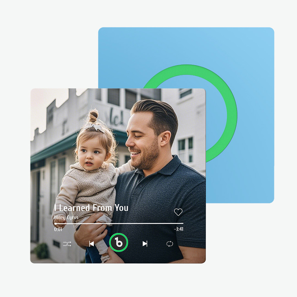 Custom Music Fridge Magnet New 4.0 Upgrade Colorful Frame Album Fridge Magnet Music Wall Photo Sticker Music Movement That Can Be Played Gift for Dad - 