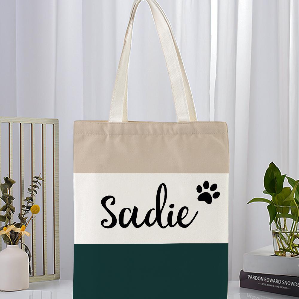 Gift for Mom Custom Tote Bag Canvas Bag Beach Bag Personalized Reusable Storage Handbag - 