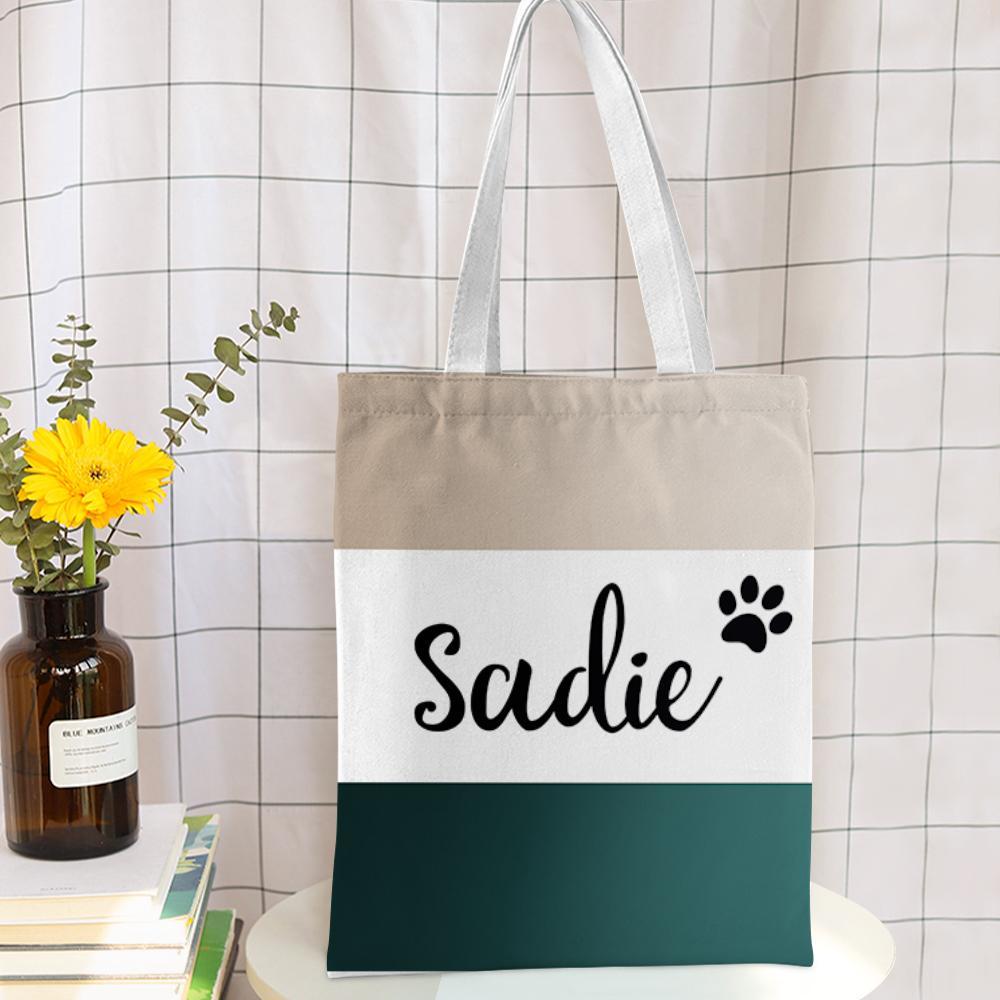 Gift for Mom Custom Tote Bag Canvas Bag Beach Bag Personalized Reusable Storage Handbag - 