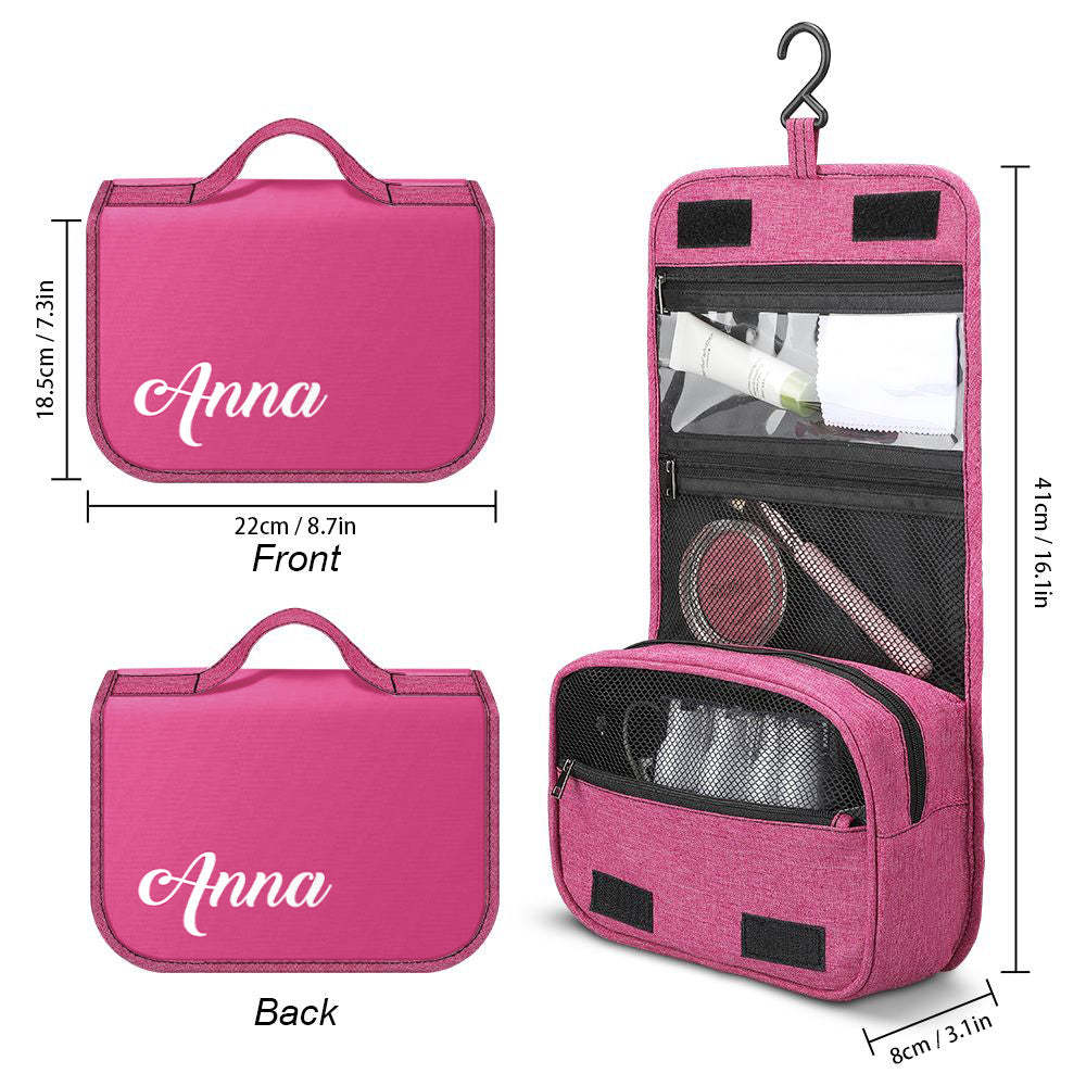 Custom Hanging Toiletry Bag Personalized Cosmetic Makeup Travel Organizer for Men and Women -
