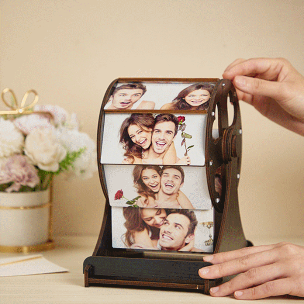 Custom Photo Ornaments Creative Photo Frame Mini Ferris Wooden Gifts - Myphotowallet
