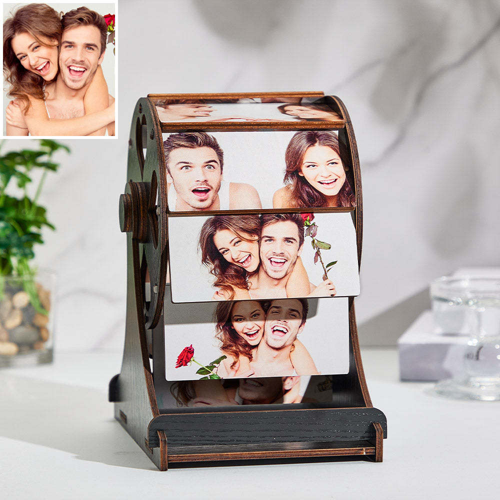 Custom Photo Ornaments Creative Photo Frame Mini Ferris Wooden Gifts - Myphotowallet