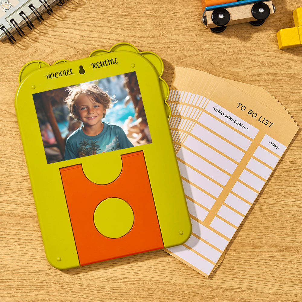 Custom Text and Photo Crocodile Daily Routine Chart Gifts for Children - Myphotowallet