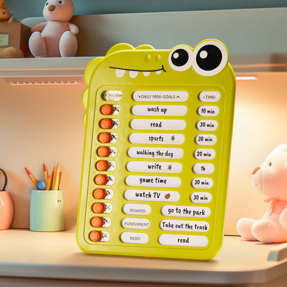 Custom Text and Photo Crocodile Daily Routine Chart Gifts for Children - Myphotowallet