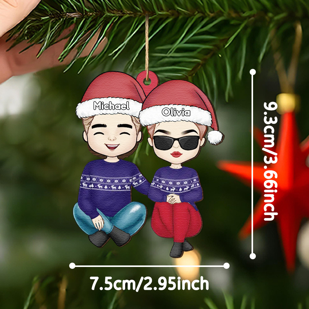 Custom Name Couple Christmas Charms