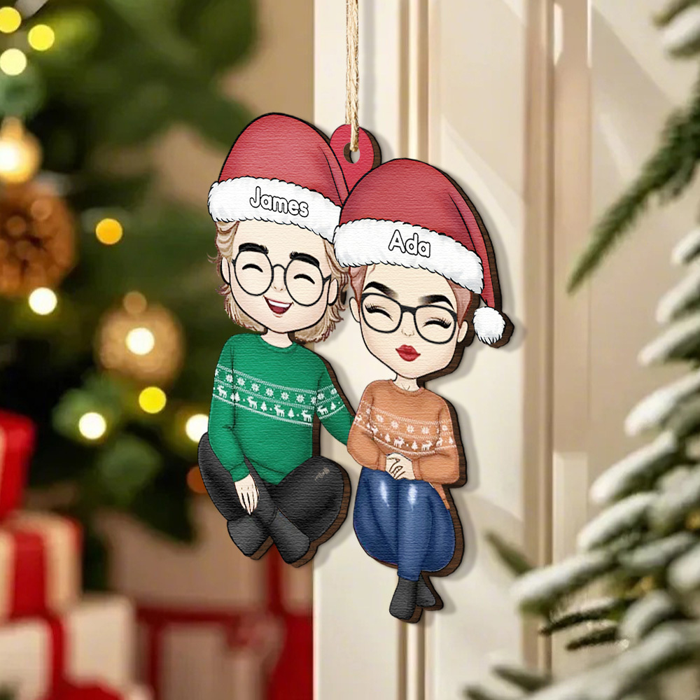 Custom Name Couple Christmas Charms