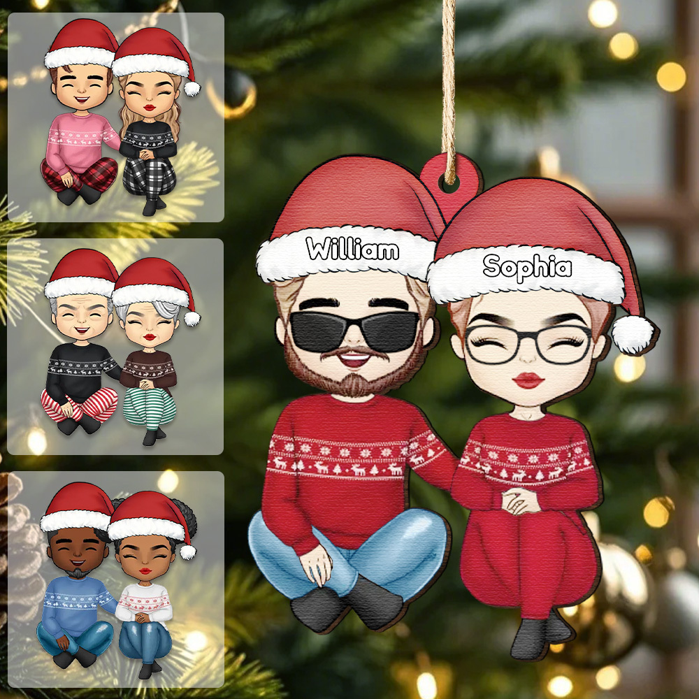 Custom Name Couple Christmas Charms