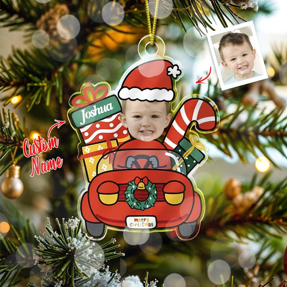 Custom Face Christmas Gift Car Ornament Baby Driver Christmas Gift